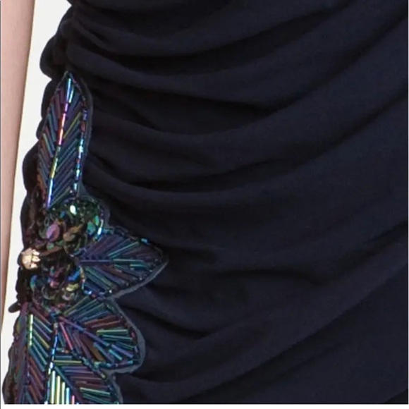 Alex Evenings Beaded One Shoulder Jersey Dress - Picture 3 of 5